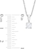 Thumbnail Image 2 of 1/2 CT. Diamond Solitaire Pendant in 10K White Gold (I/I3) - 18"