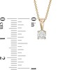Thumbnail Image 3 of 1/2 CT. Diamond Solitaire Pendant in 10K Gold (I/I3) - 18&quot;