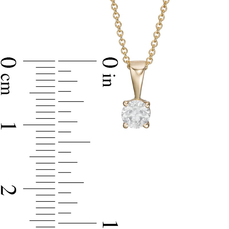 Main Image 3 of 1/2 CT. Diamond Solitaire Pendant in 10K Gold (I/I3) - 18&quot;