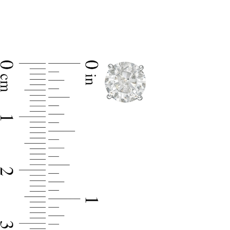 4 CT. T.W. Diamond Solitaire Stud Earrings in 10K White Gold (I/I3)