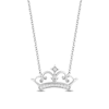 Enchanted Disney Ultimate Princess Celebration 1/10 CT. T.W. Diamond Tiara Necklace in Sterling Silver - 19"