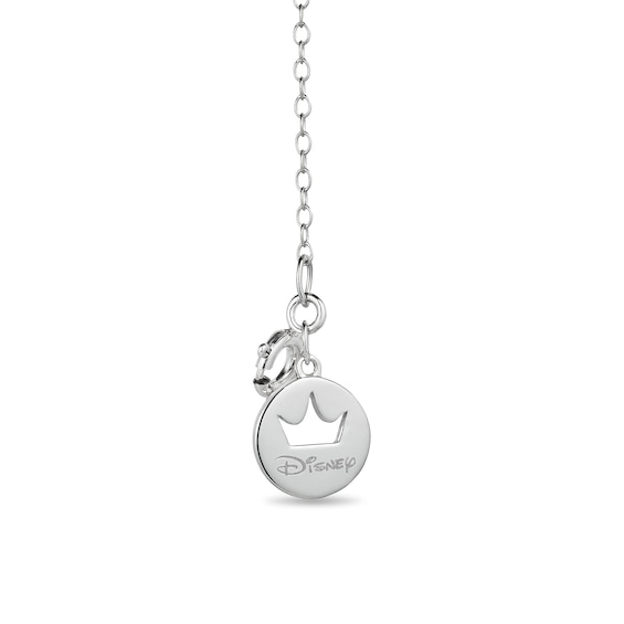 Enchanted Disney Ultimate Princess Celebration 1/10 CT. T.w. Diamond Tiara Necklace in Sterling Silver - 19"