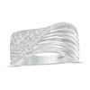 Thumbnail Image 1 of Marilyn Monroe™ Collection 3/4 CT. T.W. Diamond Crossover Ring in 10K White Gold