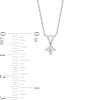 Thumbnail Image 2 of 1/6 CT. Princess-Cut Diamond Solitaire Tilted Pendant in 14K White Gold (J/I3)