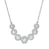 Thumbnail Image 1 of Zales Private Collection 1 CT. T.W. Certified Diamond Frame Graduated Necklace in 14K White Gold (F/I2)