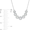 Thumbnail Image 3 of Zales Private Collection 1 CT. T.W. Certified Diamond Frame Graduated Necklace in 14K White Gold (F/I2)