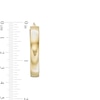 Thumbnail Image 2 of Made in Italy 38.0mm Square Flat Tube Oval Hoop Earrings in 14K Gold