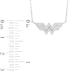 Thumbnail Image 4 of Wonder Woman™ Collection 1/6 CT. T.W. Diamond Symbol Necklace in Sterling Silver - 18"