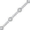 Thumbnail Image 1 of Zales Private Collection 3 CT. T.W. Certified Diamond Frame Alternating Bracelet in 14K White Gold (F/I2) - 7.25"