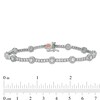 Thumbnail Image 4 of Zales Private Collection 3 CT. T.W. Certified Diamond Frame Alternating Bracelet in 14K White Gold (F/I2) - 7.25"