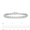 Thumbnail Image 4 of Zales Private Collection 4 CT. T.W. Certified Diamond Tennis Bracelet in 14K White Gold (F/I2) - 7.25"