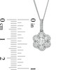 Thumbnail Image 3 of Zales Private Collection 1/2 CT. T.W. Certified Diamond Frame Flower Pendant in 14K White Gold (F/I2)