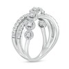 Thumbnail Image 3 of Zales Private Collection 1 CT. T.W. Certified Diamond Crossover Split Shank Ring in 14K White Gold (F/I2)