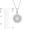 Thumbnail Image 3 of Zales Private Collection 3/4 CT. T.W. Certified Diamond Sunburst Pendant in 14K White Gold (F/I2)