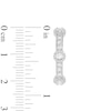 Thumbnail Image 3 of Zales Private Collection 1 CT. T.W. Certified Diamond Frame Trio Hoop Earrings in 14K White Gold (F/I2)