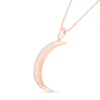 Thumbnail Image 2 of 1/10 CT. T.W. Diamond Crescent Moon Pendant in 10K Rose Gold