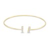 Thumbnail Image 1 of 1/20 CT. T.W. Diamond Double Bar Flex Bangle in 10K White Gold