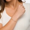 Thumbnail Image 2 of 1/20 CT. T.W. Diamond Double Bar Flex Bangle in 10K White Gold