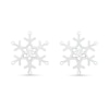 1/20 CT. T.W. Diamond Solitaire Snowflake Stud Earrings in 10K White Gold