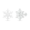 1/20 CT. T.W. Diamond Solitaire Snowflake Stud Earrings in 10K White Gold