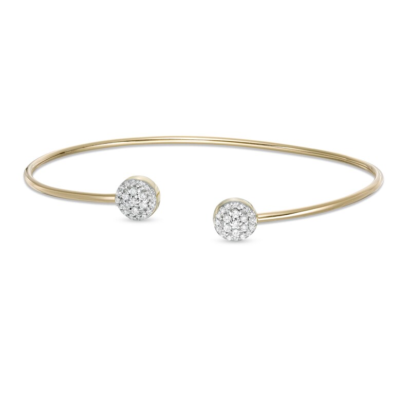 Main Image 1 of 1/4 CT. T.W. Composite Diamond Flex Bangle in 10K Gold