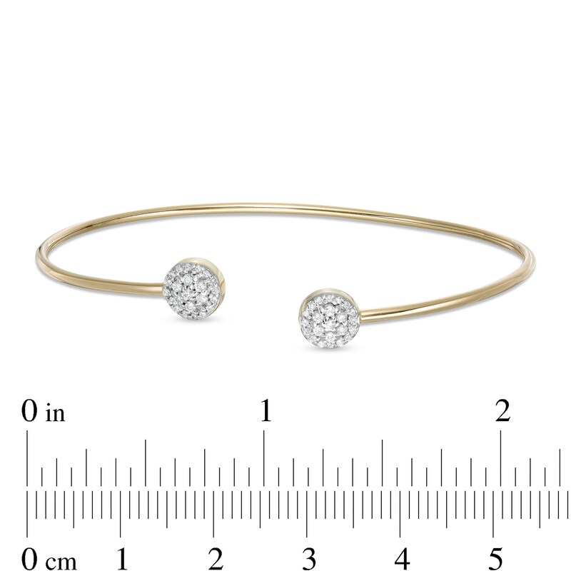 Main Image 3 of 1/4 CT. T.W. Composite Diamond Flex Bangle in 10K Gold