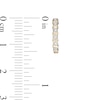 Thumbnail Image 2 of 1/10 CT. T.W. Round Diamond Alternating Bar Huggie Hoop Earrings in 10K Gold