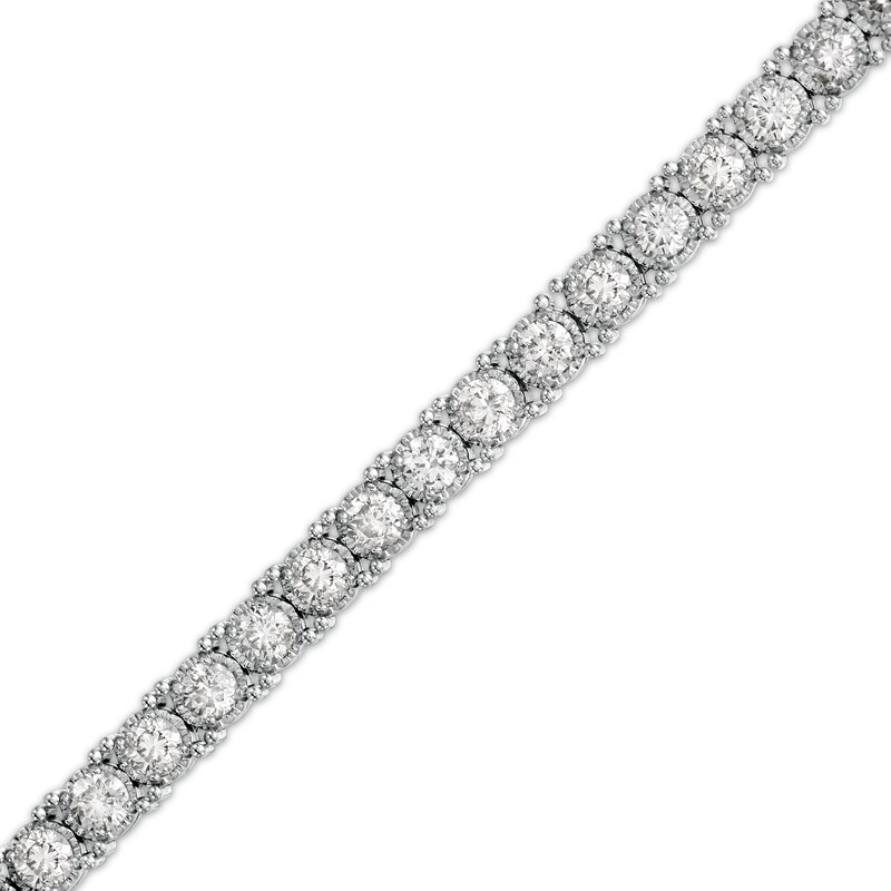 5 CT. T.W. Diamond Tennis Bracelet in 10K White Gold - 7.25"