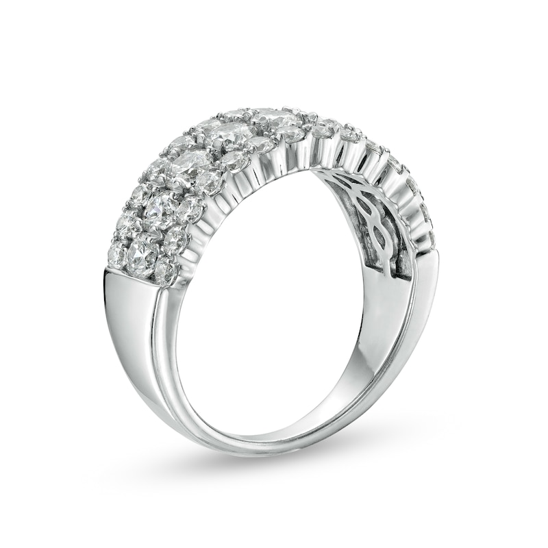 Main Image 3 of 2 CT. T.W. Diamond Multi-Row Anniversary Ring in 14K White Gold