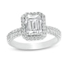 1-3/4 CT. T.W. Certified Lab-Created Emerald-Cut Diamond Frame Engagement Ring in 14K White Gold (F/VS2)