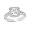 Thumbnail Image 0 of 2-1/2 CT. T.W. Certified Lab-Created Princess-Cut Diamond Frame Engagement Ring in 14K White Gold (F/VS2)