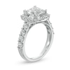 Thumbnail Image 2 of 2-1/2 CT. T.W. Certified Lab-Created Princess-Cut Diamond Frame Engagement Ring in 14K White Gold (F/VS2)