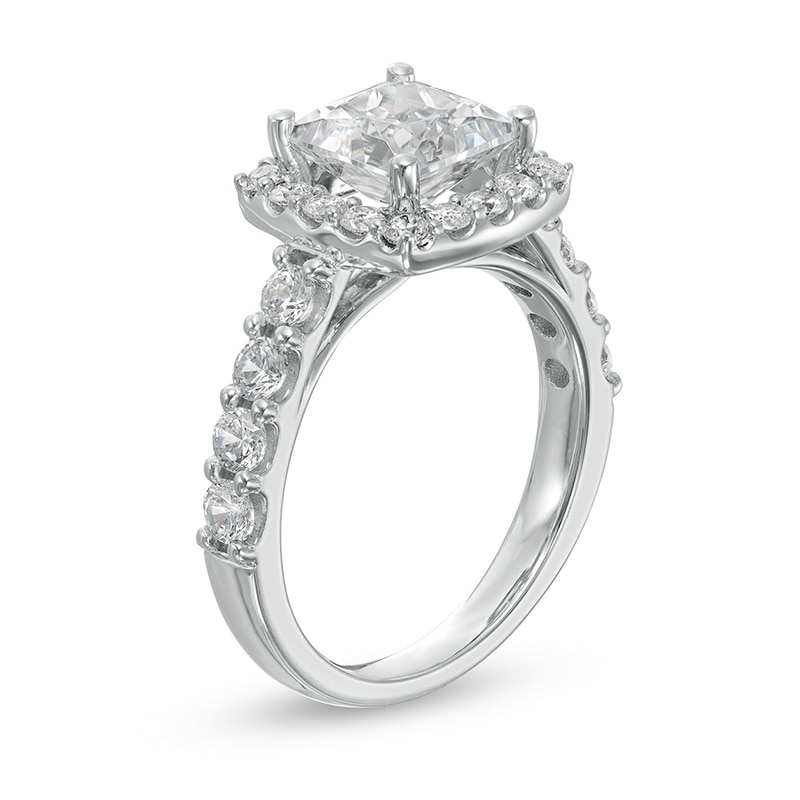 2-1/2 CT. T.W. Certified Lab-Created Princess-Cut Diamond Frame Engagement Ring in 14K White Gold (F/VS2)