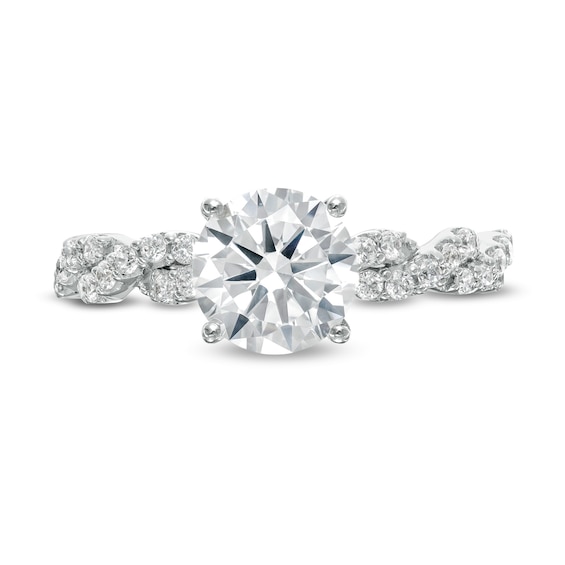 2-1/5 CT. T.w. Certified Lab-Grown Diamond Twist Shank Engagement Ring in 14K White Gold (F/Vs2)