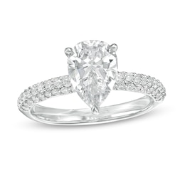 2-1/2 CT. T.W. Certified Lab-Grown Pear-Shaped Diamond Engagement Ring in 14K White Gold (F/VS2)