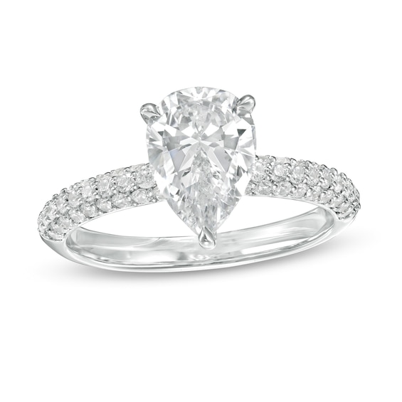 2-1/2 CT. T.w. Certified Lab-Grown Pear-Shaped Diamond Engagement Ring in 14K White Gold (F/Vs2)