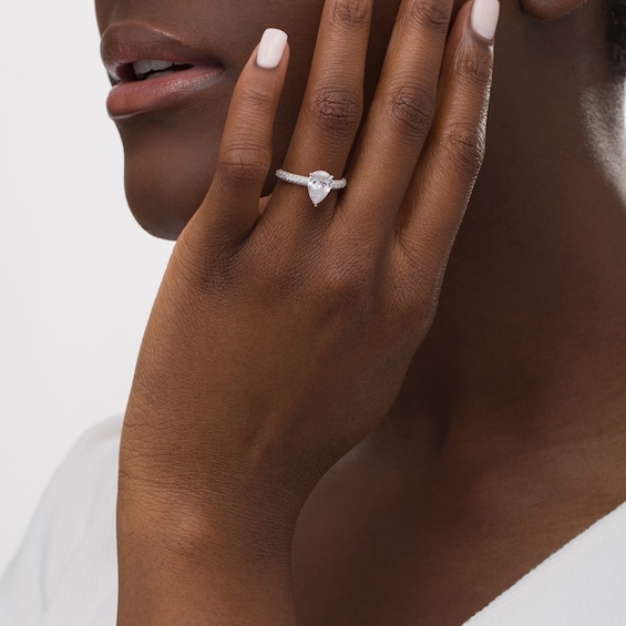 2-1/2 CT. T.w. Certified Lab-Grown Pear-Shaped Diamond Engagement Ring in 14K White Gold (F/Vs2)