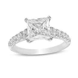 2-1/2 CT. T.W. Certified Princess-Cut Lab-Created Diamond Engagement Ring in 14K White Gold (F/VS2)