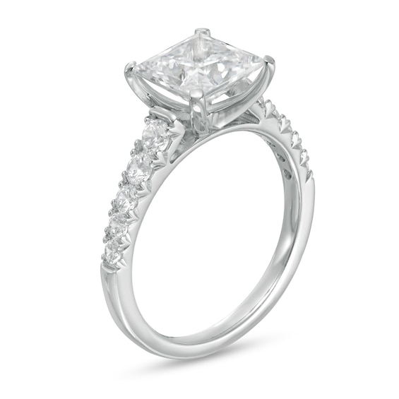 2-1/2 CT. T.w. Certified Princess-Cut Lab-Grown Diamond Engagement Ring in 14K White Gold (F/Vs2)