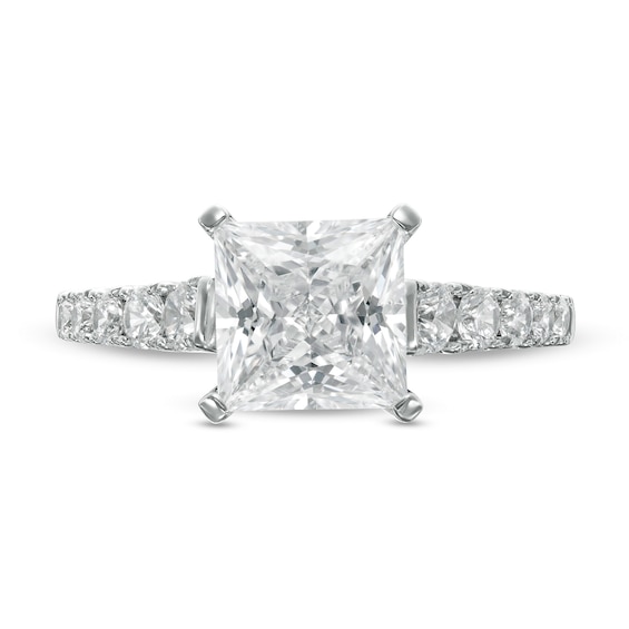 2-1/2 CT. T.w. Certified Princess-Cut Lab-Grown Diamond Engagement Ring in 14K White Gold (F/Vs2)