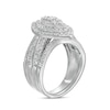 Thumbnail Image 3 of 1-1/4 CT. T.W. Composite Baguette and Round Diamond Double Marquise-Shape Frame Bridal Set in 10K White Gold