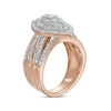 Thumbnail Image 3 of 1-1/4 CT. T.W. Composite Baguette and Round Diamond Double Marquise-Shape Frame Bridal Set in 10K Rose Gold