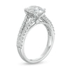 Thumbnail Image 3 of 2-1/2 CT. T.W. Certified Oval Lab-Grown Diamond Split Shank Engagement Ring in 14K White Gold (F/VS2)