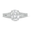Thumbnail Image 4 of 2-1/2 CT. T.W. Certified Oval Lab-Grown Diamond Split Shank Engagement Ring in 14K White Gold (F/VS2)