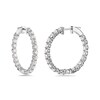 Thumbnail Image 0 of 6 CT. T.W. Diamond Inside-Out Hoop Earrings in 10K White Gold