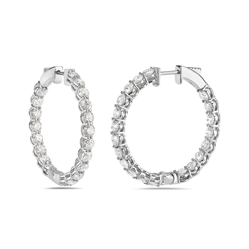 6 CT. T.W. Diamond Inside-Out Hoop Earrings in 10K White Gold