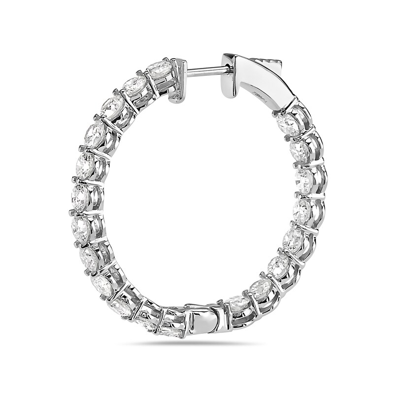 6 CT. T.W. Diamond Inside-Out Hoop Earrings in 10K White Gold