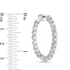 Thumbnail Image 2 of 6 CT. T.W. Diamond Inside-Out Hoop Earrings in 10K White Gold