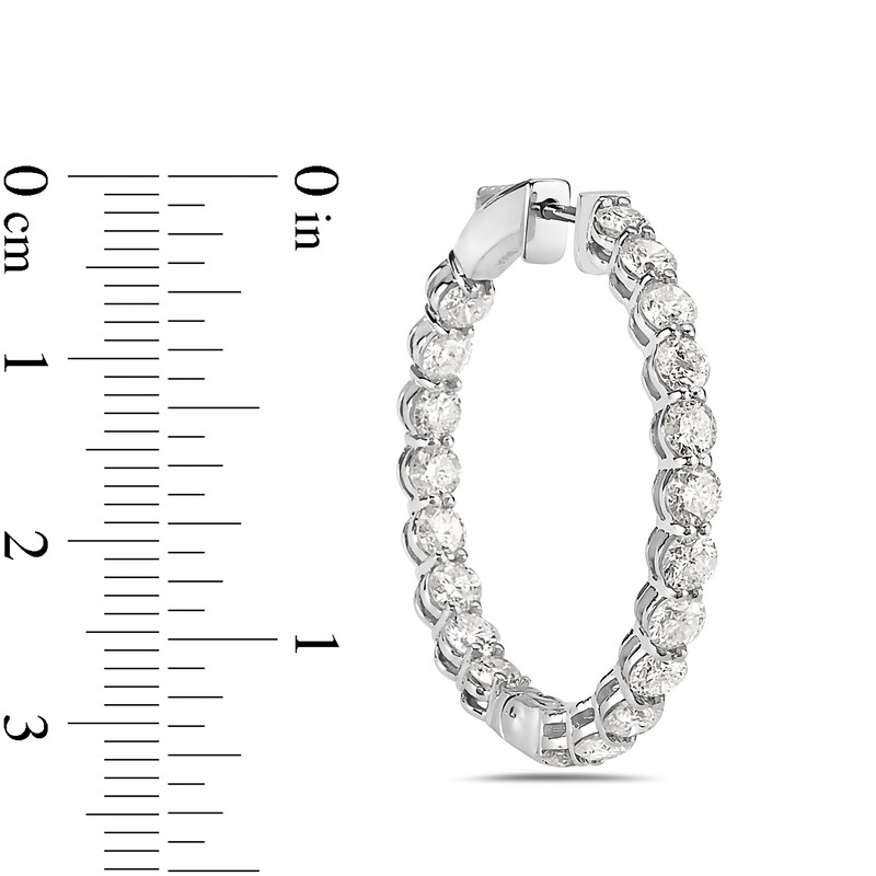 6 CT. T.W. Diamond Inside-Out Hoop Earrings in 10K White Gold