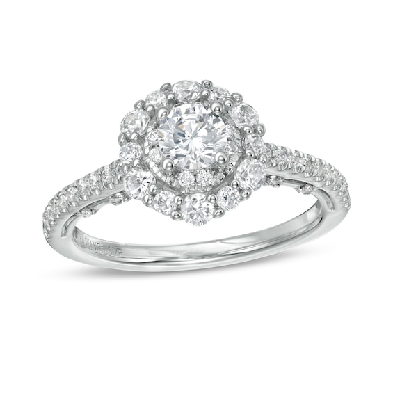 Vera Wang Love Collection 1 CT. T.W. Diamond Frame Engagement Ring in ...